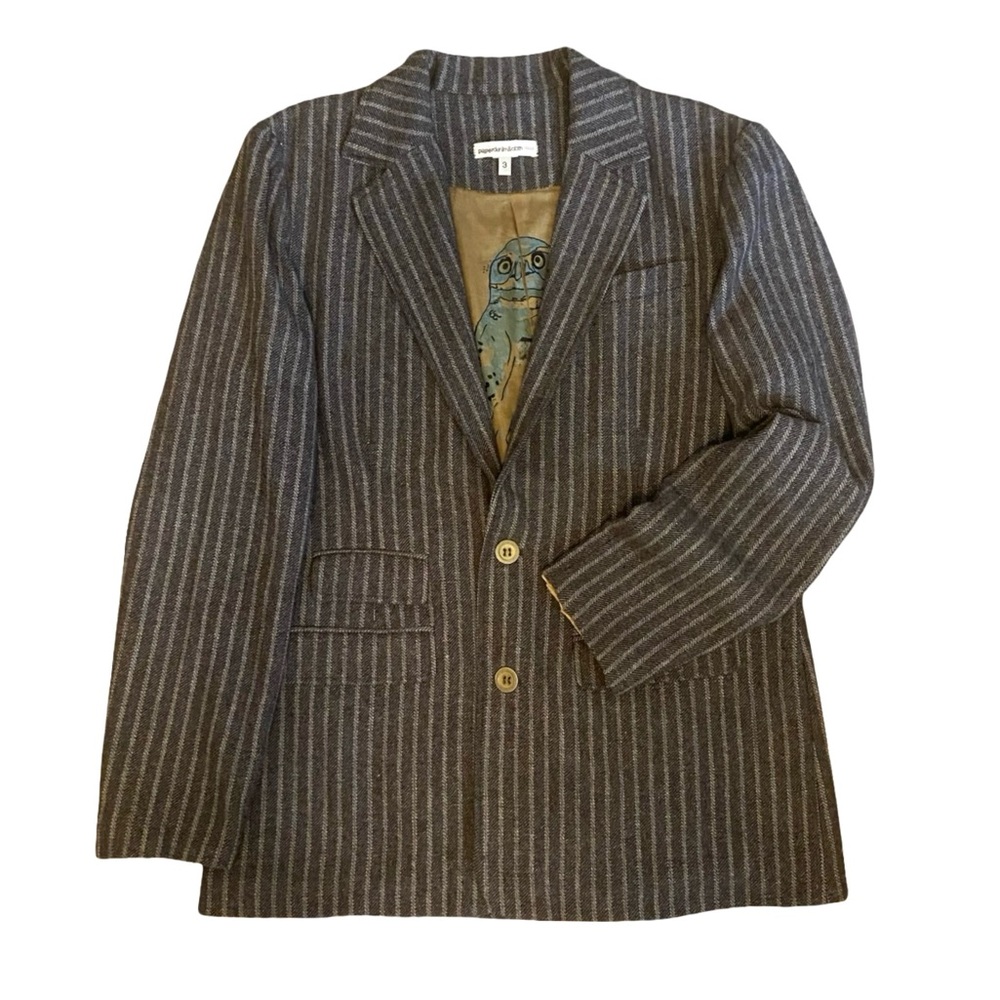 Paper Denim & Cloth Gray Striped Blazer